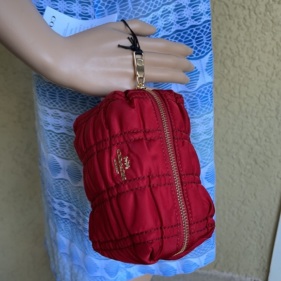 COACH Small Boxy Cosmetic Case With Ruching - Picture 10 of 16